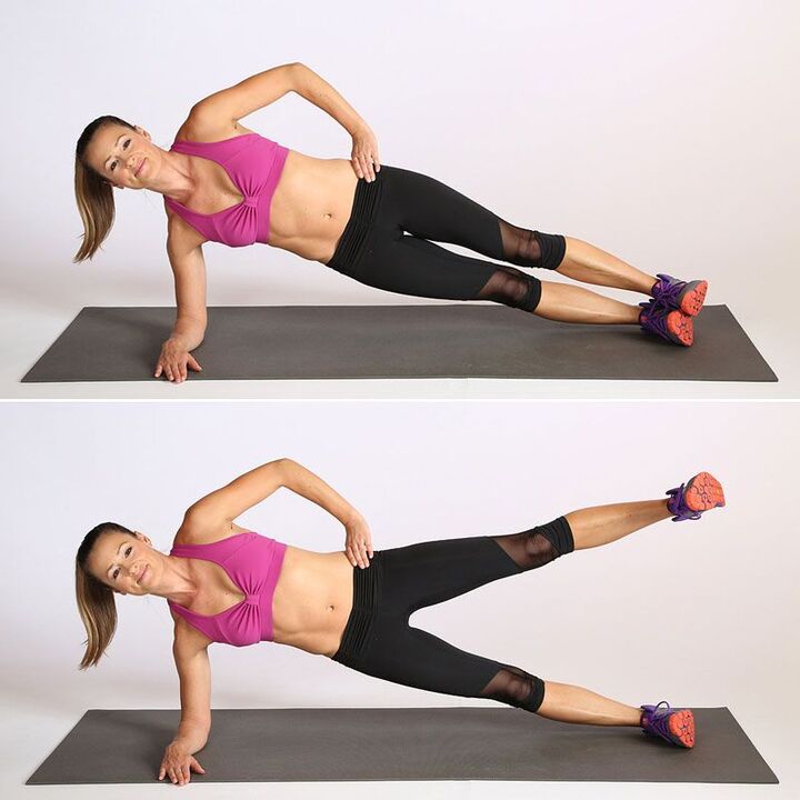 side plank with lifting legs